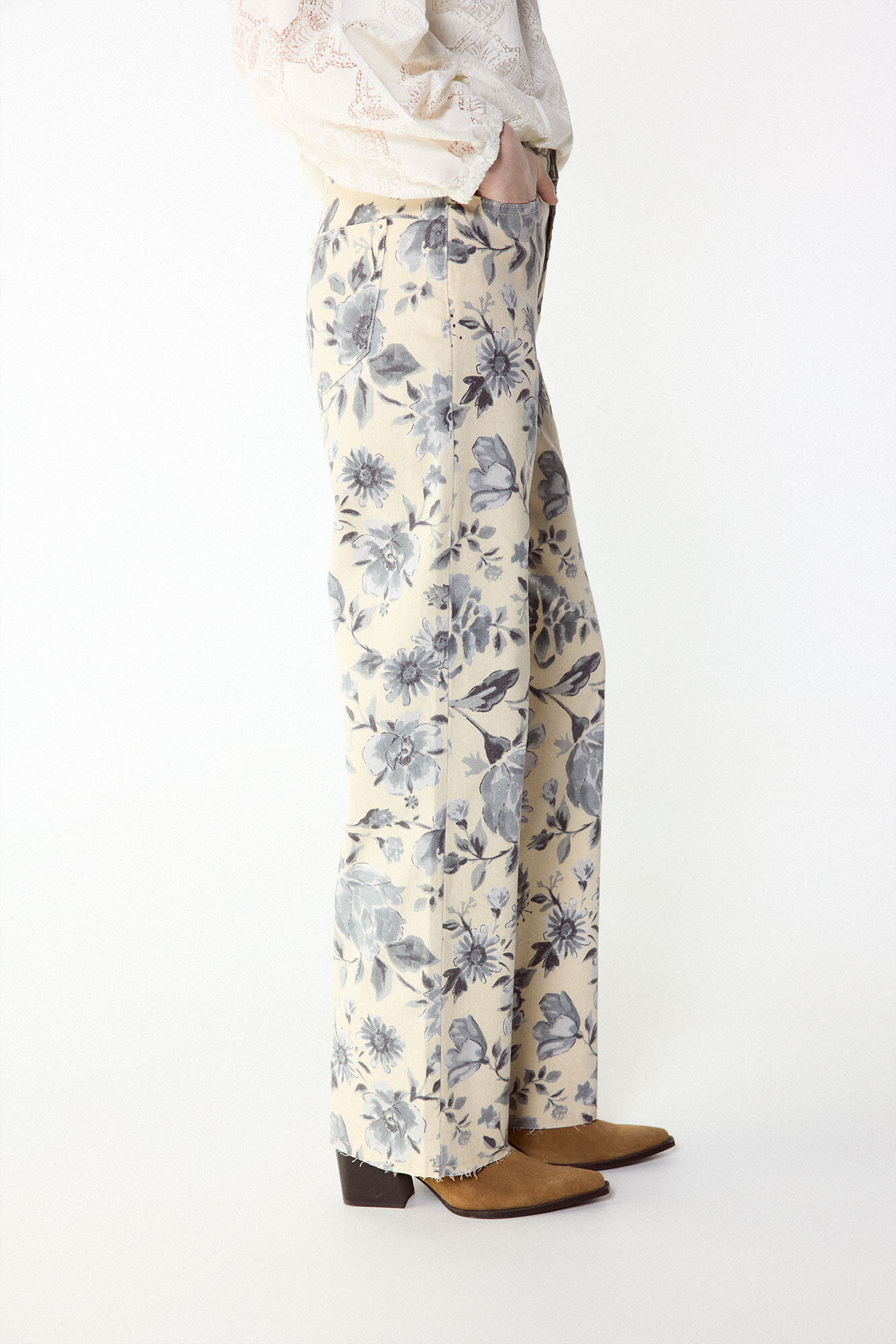 Slowlove Jeans recto flores