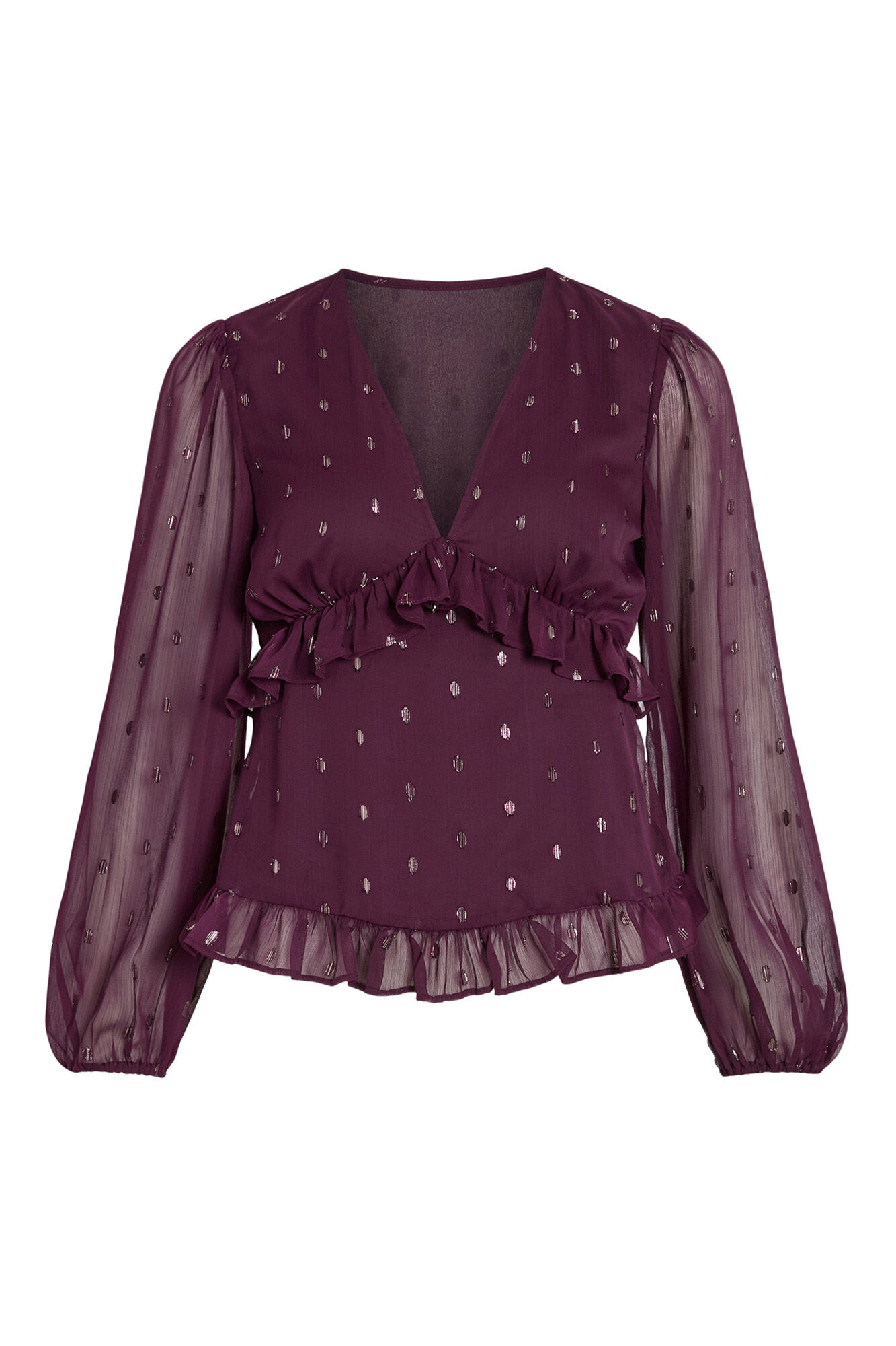 Vila Blusa de manga de manga comprida