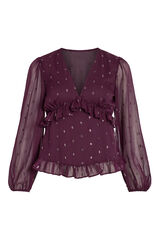 Vila Blusa de manga larga de gasa Morado