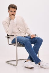 Jack & Jones C&aacute;rdigan b&aacute;sico de punto liso Beige