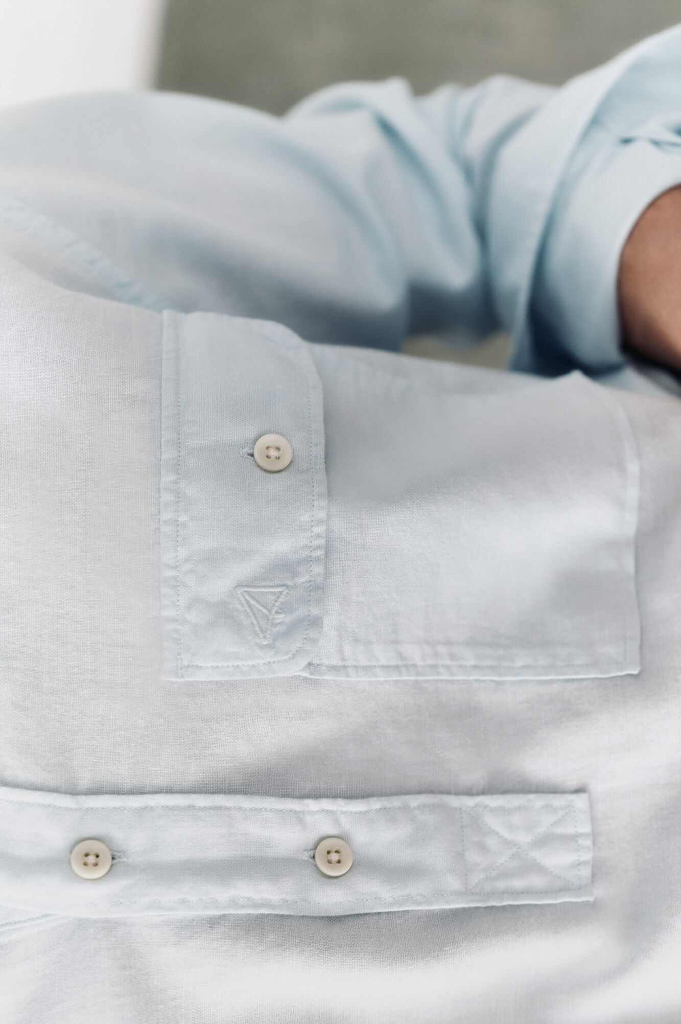 OOTO Camiseta de tecido de linho liso 