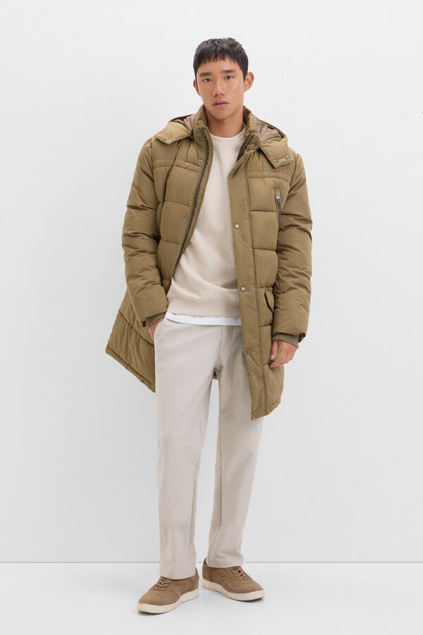 Cortefiel Parka acolchada Kaki