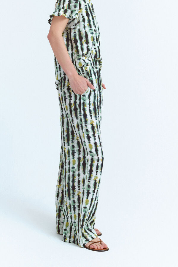 Vila Blusa estampada de manga curta Branco