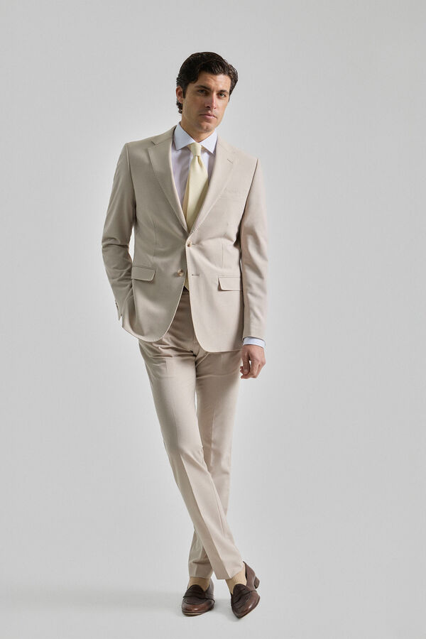 PuroEGO Terno lav&aacute;vel fil a fil Tostado