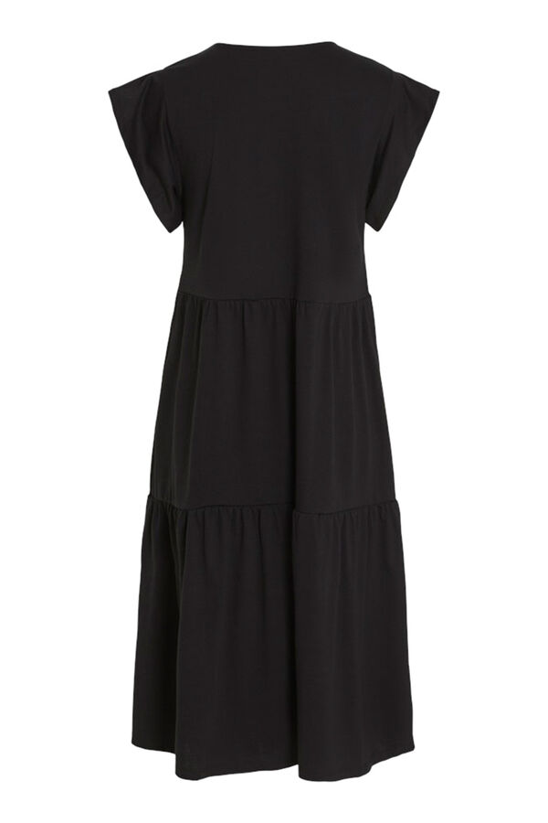 Vila Vestido midi con algod&oacute;n org&aacute;nico Negro