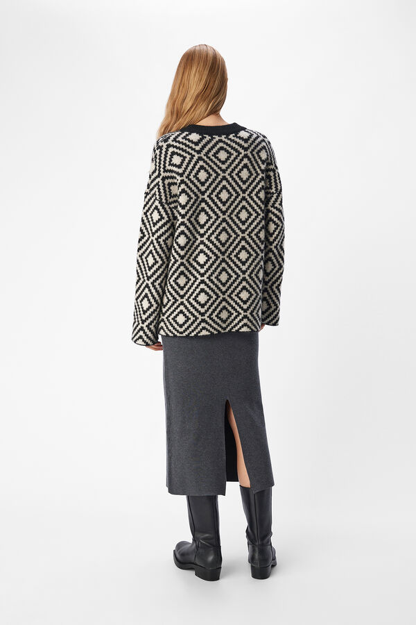 Object Jersey lana estampado Negro