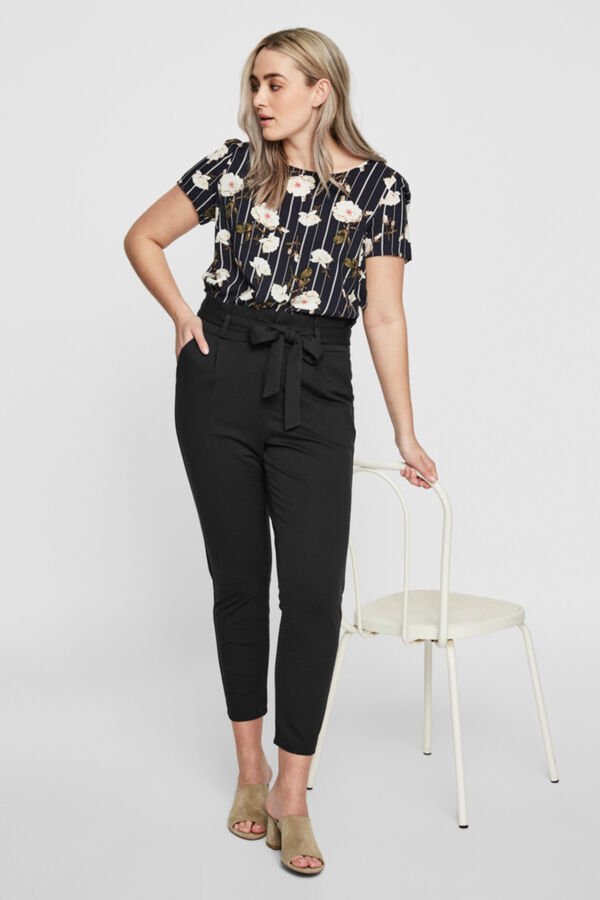 Vero Moda Curve Pantal&oacute;n paperbag Negro