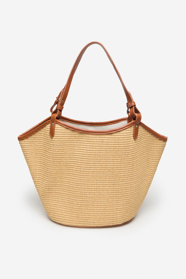 Cortefiel Bolso shopper rafia Arena