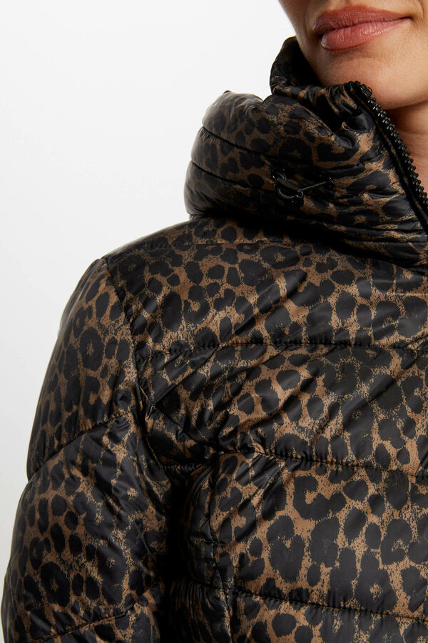 Morgan Casaco estampado com capuz Castanho