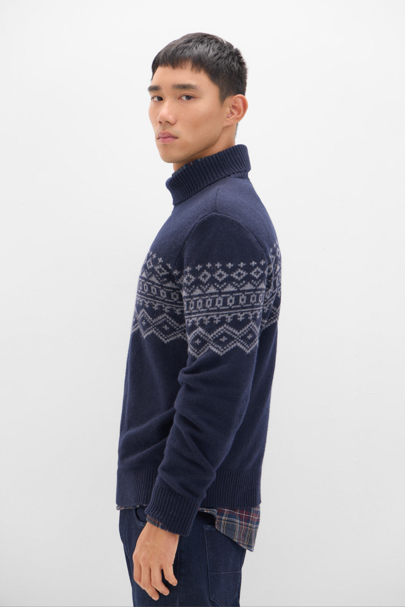 Cortefiel Jersey navidad lana cuello alto