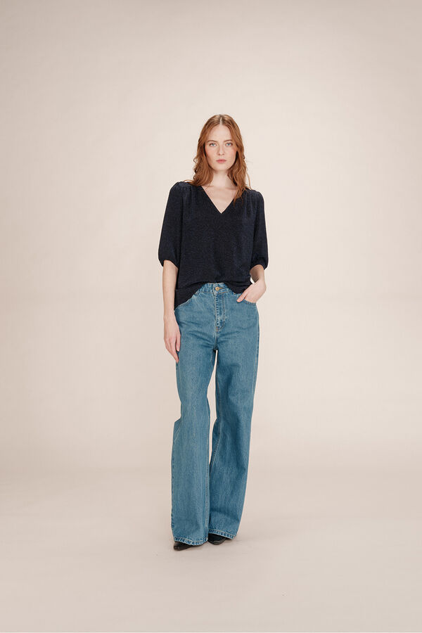 Grace & Mila Top ancho l&uacute;rex Azul marino