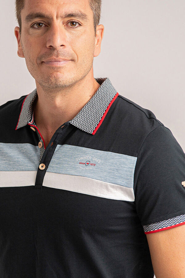 Privata Manga curta 100% algod&atilde;o Preto