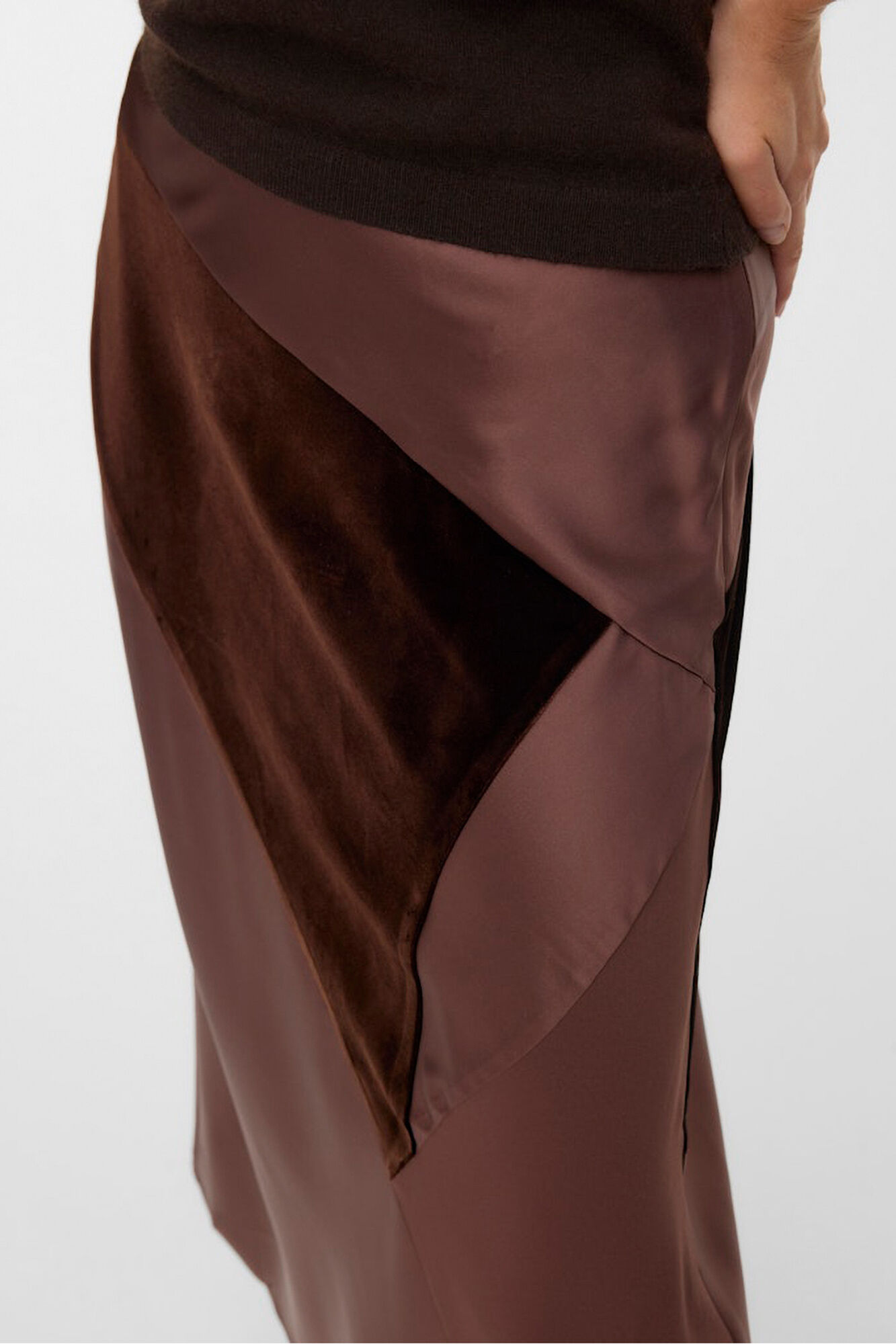 Vero Moda Falda midi triple tejido