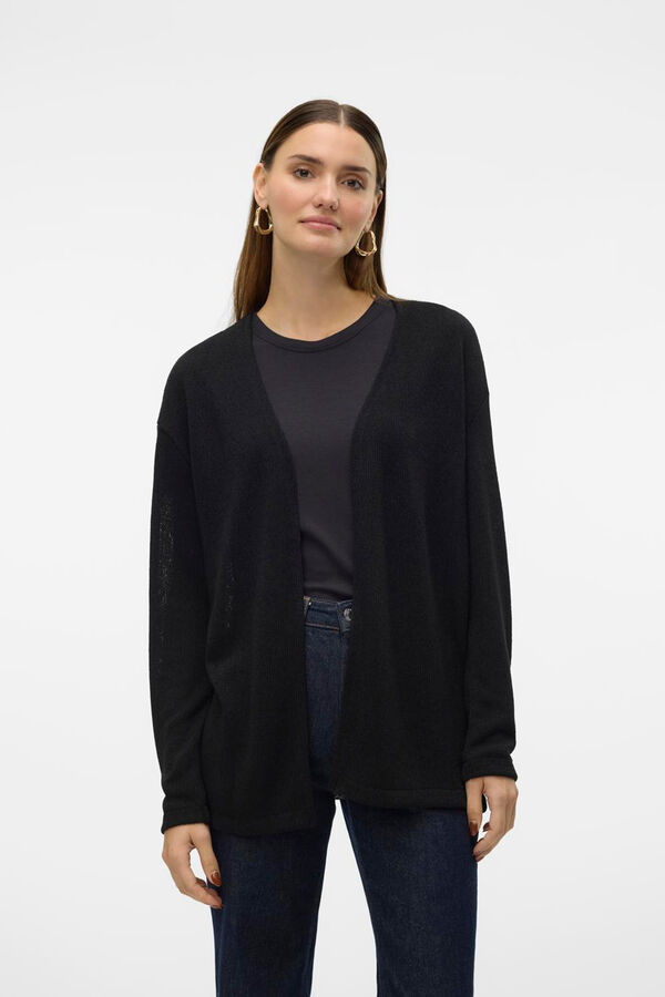 Vero Moda Cardigan curto ponto fino Preto