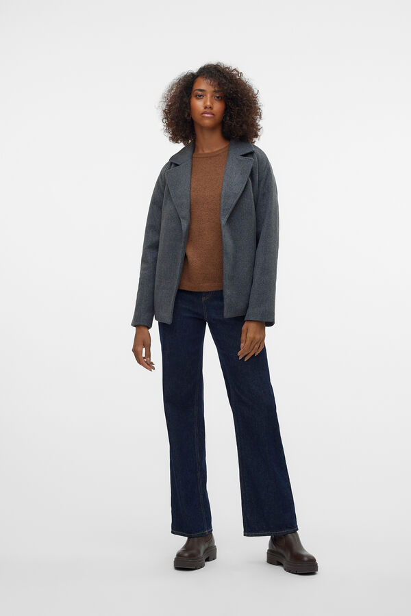 Vero Moda Chaqueta corta de pa&ntilde;o Gris oscuro