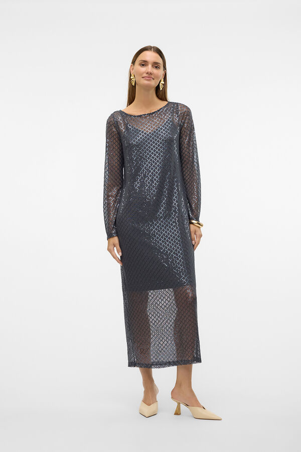 Vero Moda Vestido longo com lantejoulas Cinzento