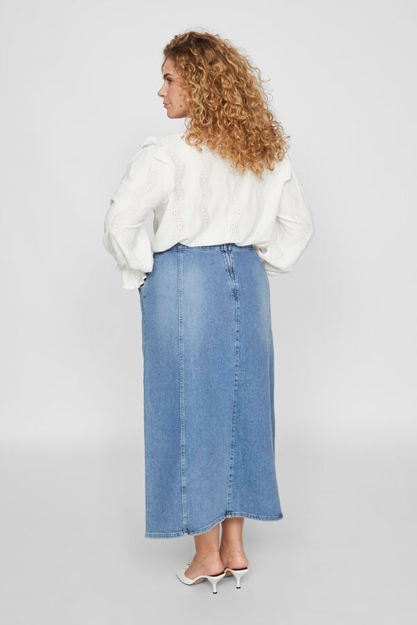 Evoked by Vila Falda vaquera larga curvy Azul