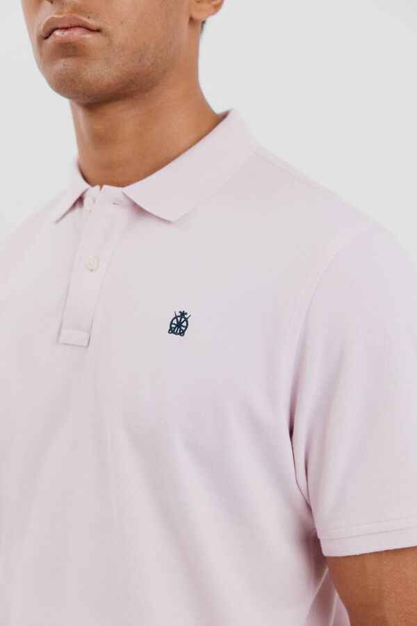 Cortefiel Polo b&aacute;sico piqu&eacute; Rosa