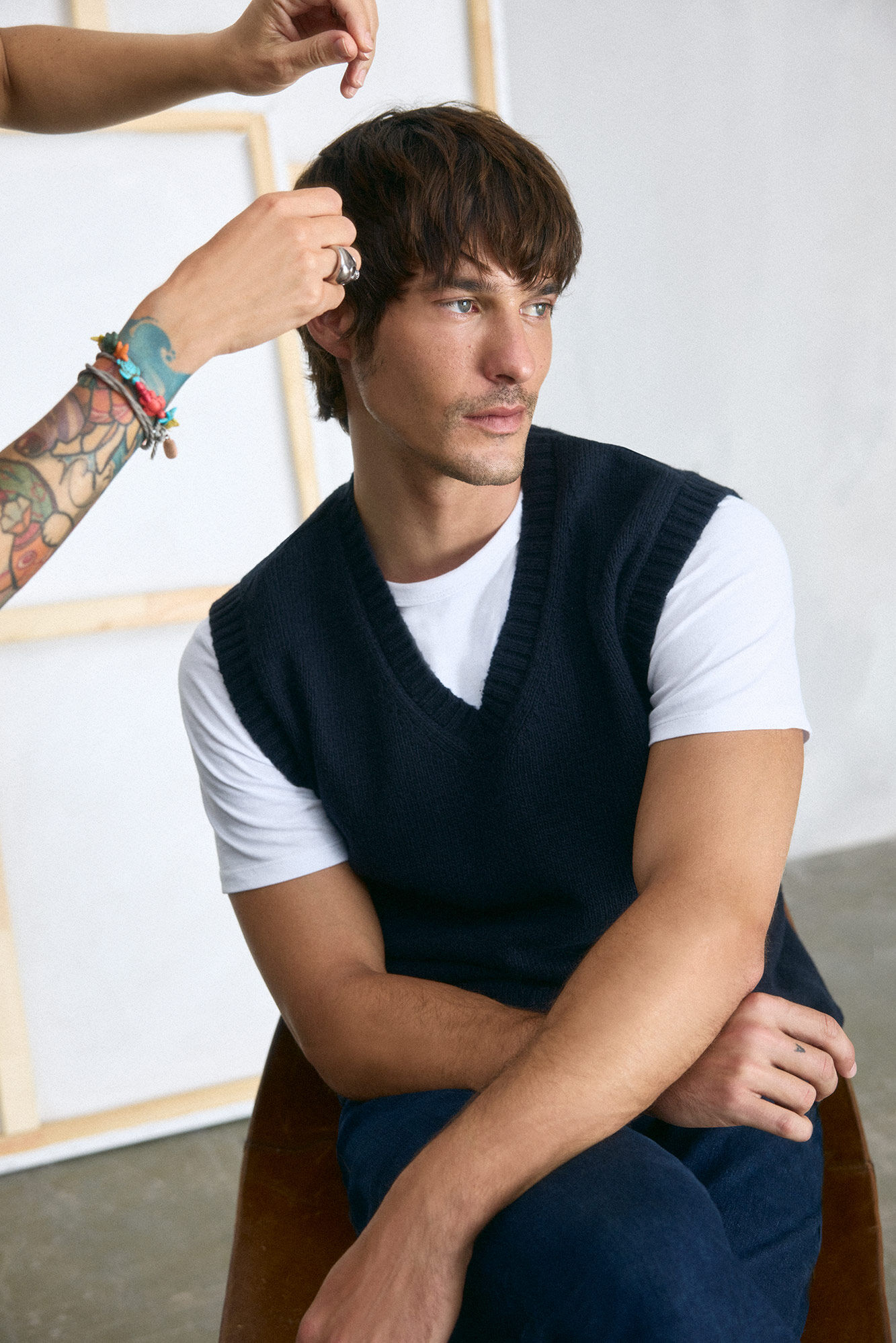 OOTO Colete com gola em bico