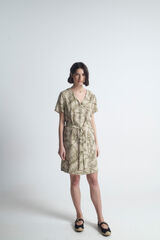 Object Vestido curto estampado  Cinzento