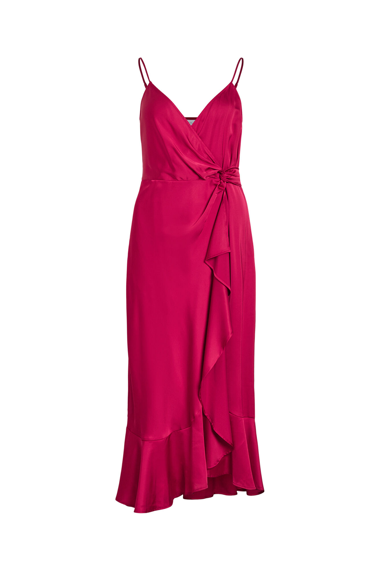 Vila Vestido midi satinado de fiesta
