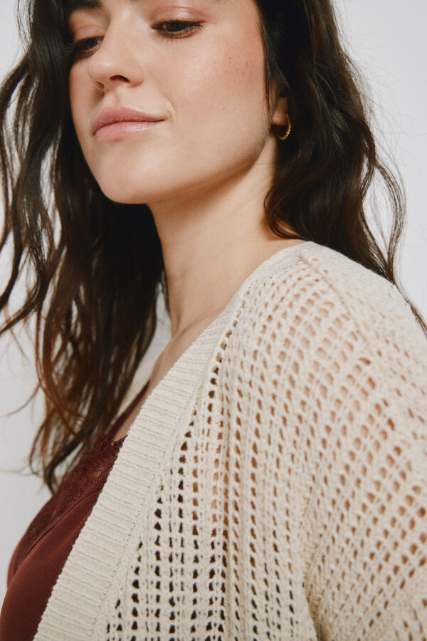 Vero Moda C&aacute;rdigan punto fr&iacute;o Beige