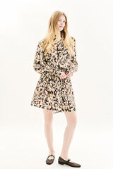 Caroll Vestido estampado 100% viscosa Estampado beige