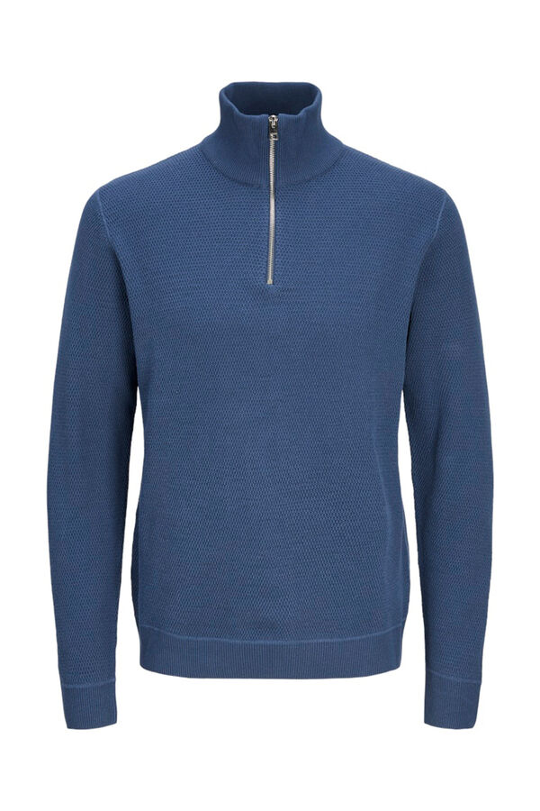 Jack & Jones Camisola com fecho-&eacute;clair Azul