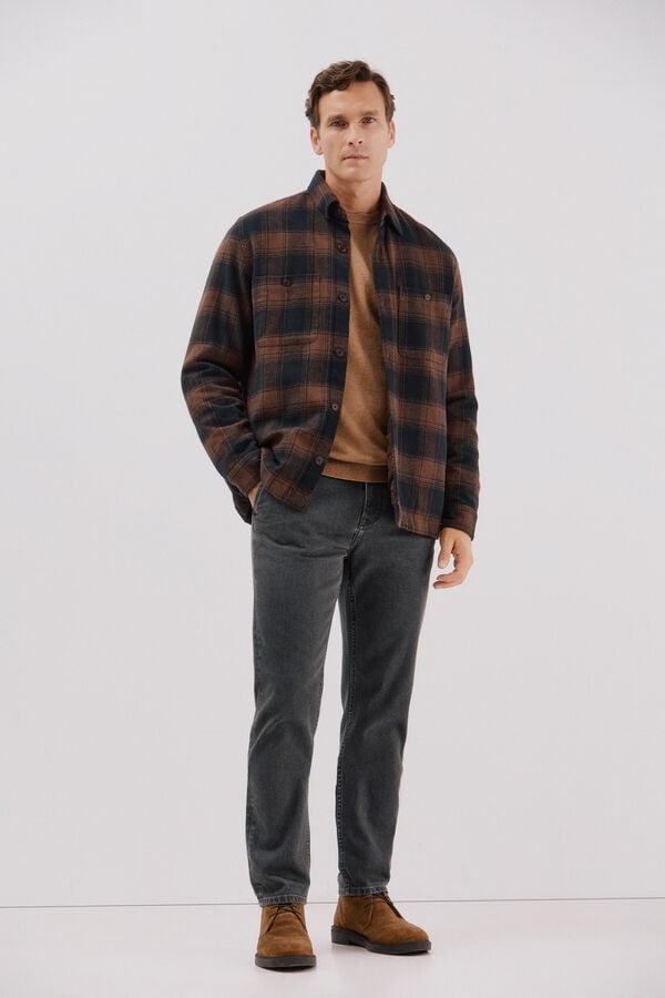 Cortefiel Sobrecamisa acolchada Marr&oacute;n