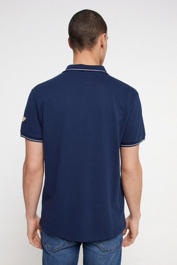 Privata Polo basico pique bolsillo Azul marino