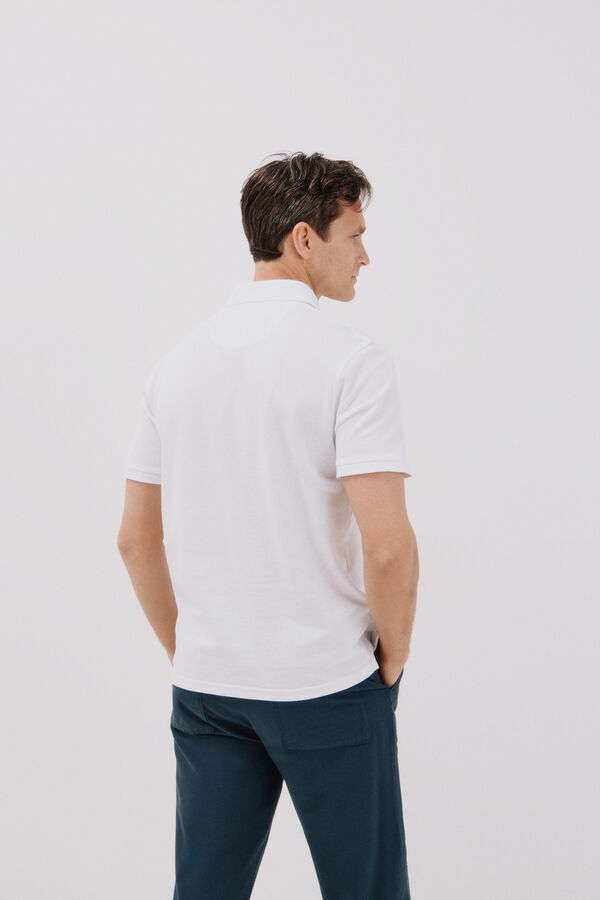 Cortefiel Polo piqu&eacute; Blanco