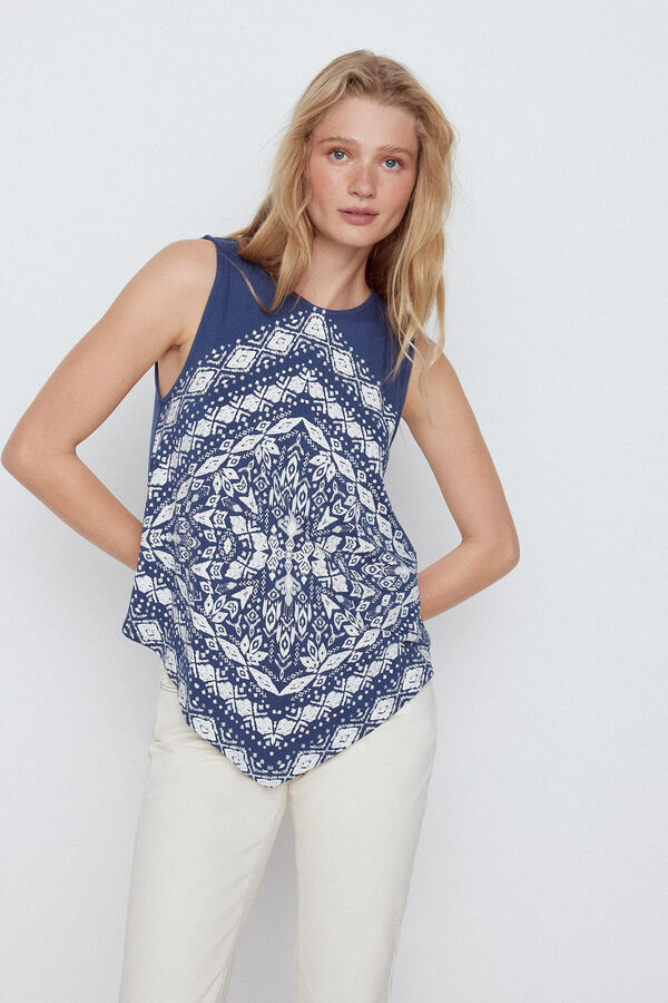 Slowlove T-shirt bandana Azul