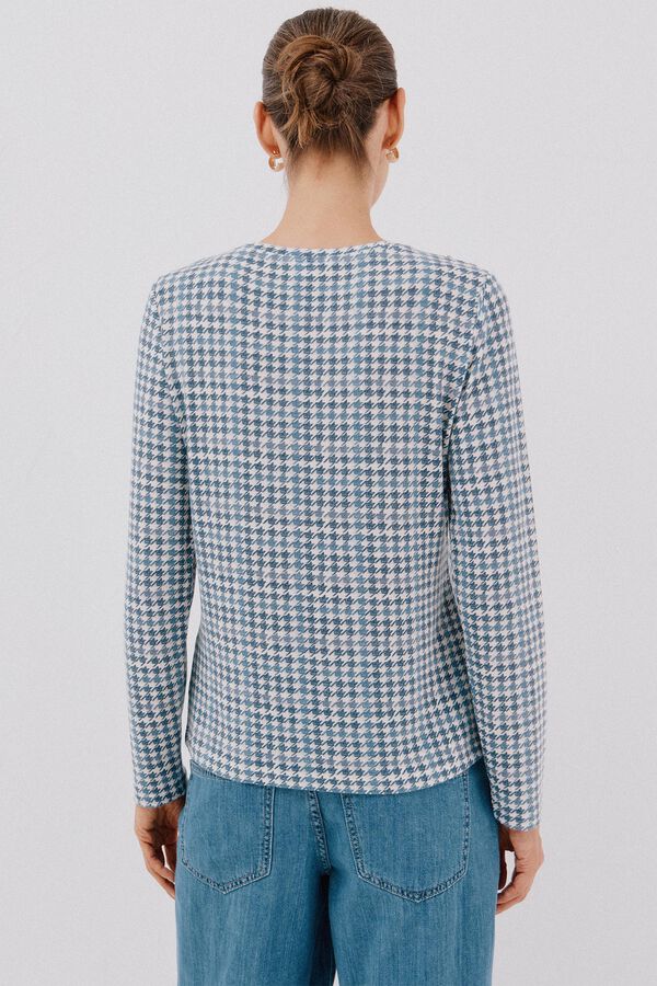 Cortefiel Camisa de caixa de bot&otilde;es Azul