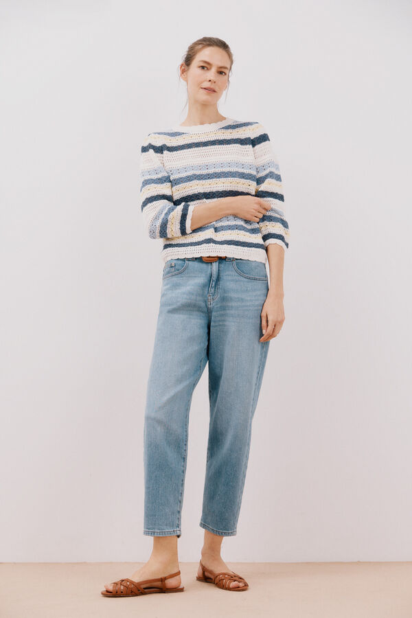 Cortefiel Jersey rayas multicolor Azul