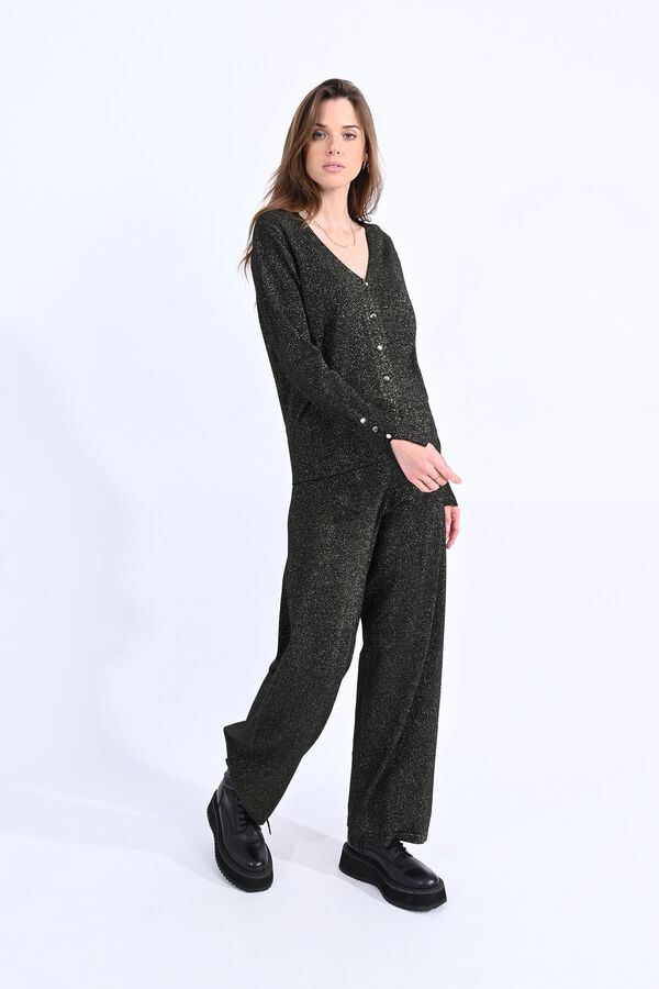 Molly Bracken Cardigan em tecido brilhante Preto