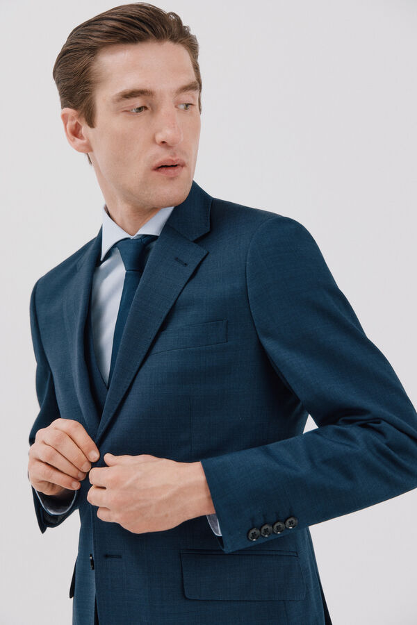 Cortefiel Americana azul slim fit Azul oscuro