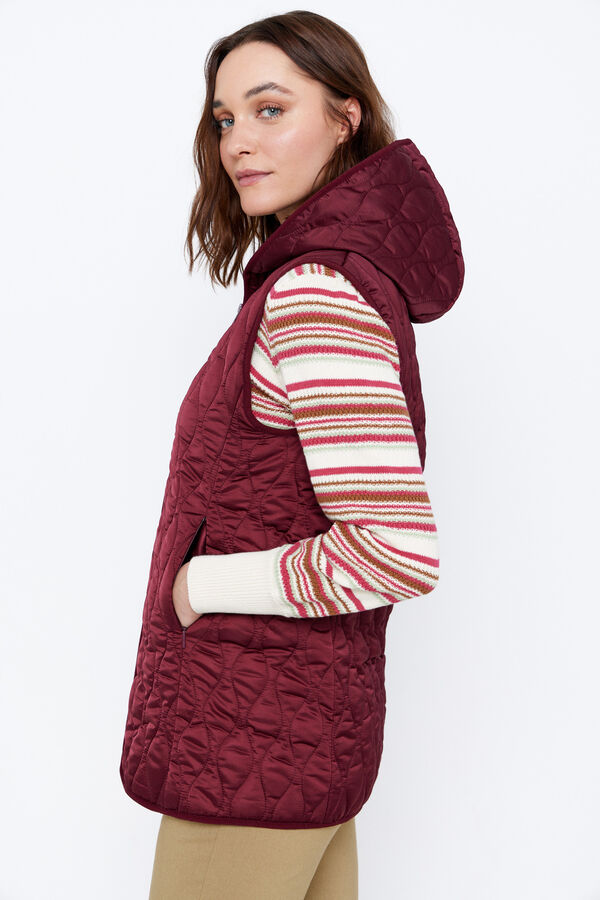 Cortefiel Colete ultraleve water repellent Roxo