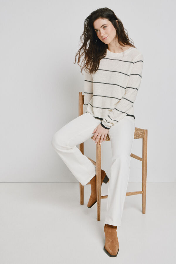 Vero Moda Camisola gola redonda em malha Impress&atilde;o