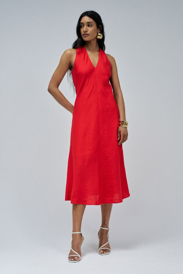 Salsa Jeans Vestido com tor&ccedil;&atilde;o nas costas Vermelho