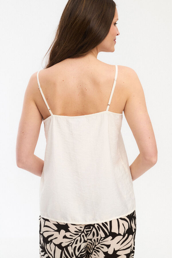 Vila Top de alças de viscose Cinzento