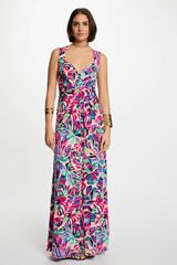 Morgan Vestido comprido reto estampado Multicolorido