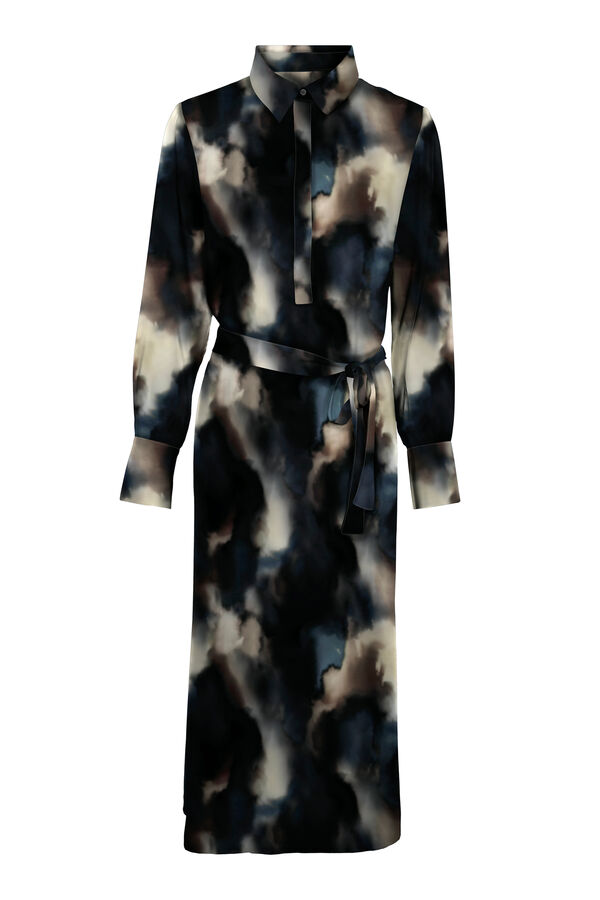 Vero Moda Vestido midi camisero Negro