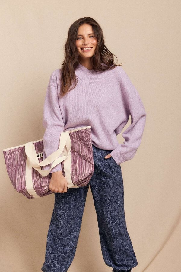 Slowlove Jersey perlado pico Lila