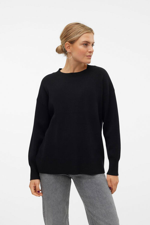 Vero Moda Jersey largo de mujer de tejido suave Negro