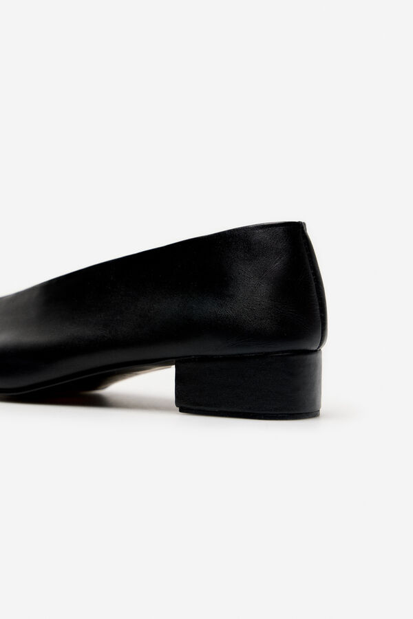 Cortefiel Bailarina piel tac&oacute;n Negro