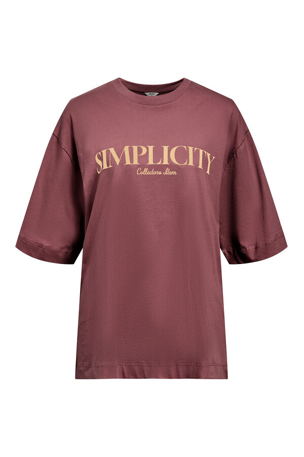 Object Camiseta estampada texto Morado