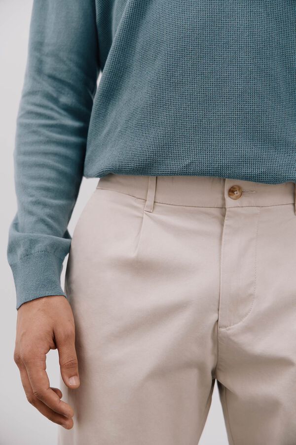 Cortefiel Cal&ccedil;as cal&ccedil;as chino afuniladas com pin&ccedil;as Tostado