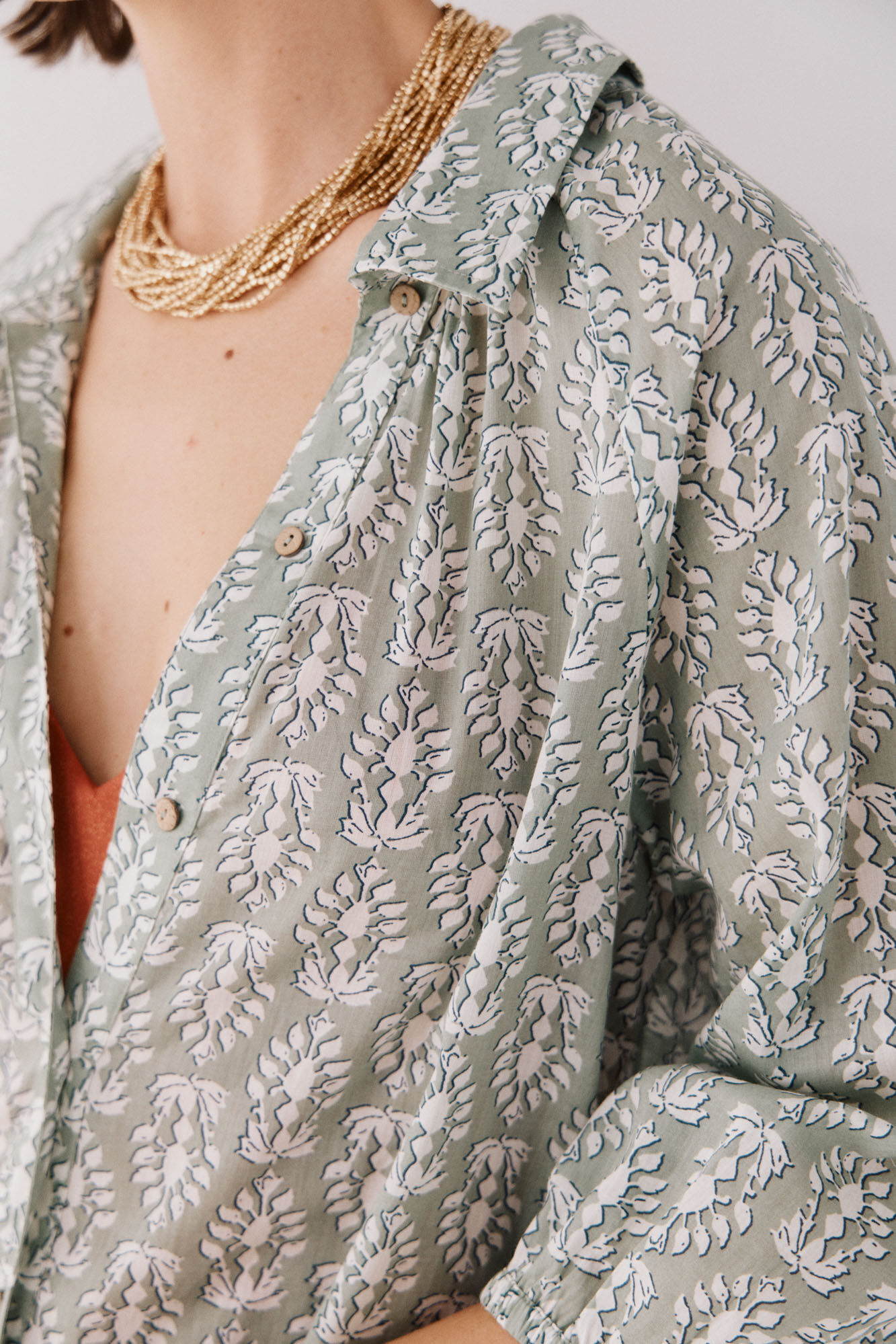 Cortefiel Caft&aacute;n t&uacute;nica estampado