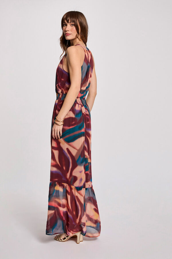 Morgan Vestido comprido reto estampado Multicolorido