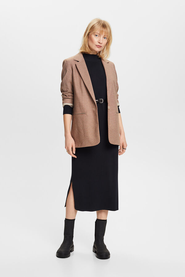 Vestido Largo Con Maxiabertura Black | Replay Jeans